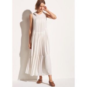 Vince- NWT white maxi dress - Shirred tiered
